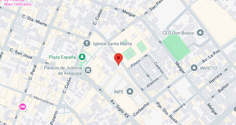 Ubicación del taller Valucciara en Arequipa